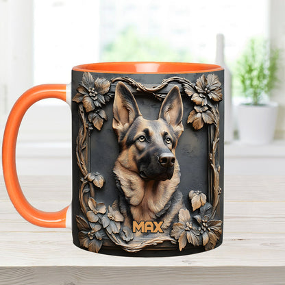 Strong German Shepherd - Personalized Dog Accent Mug