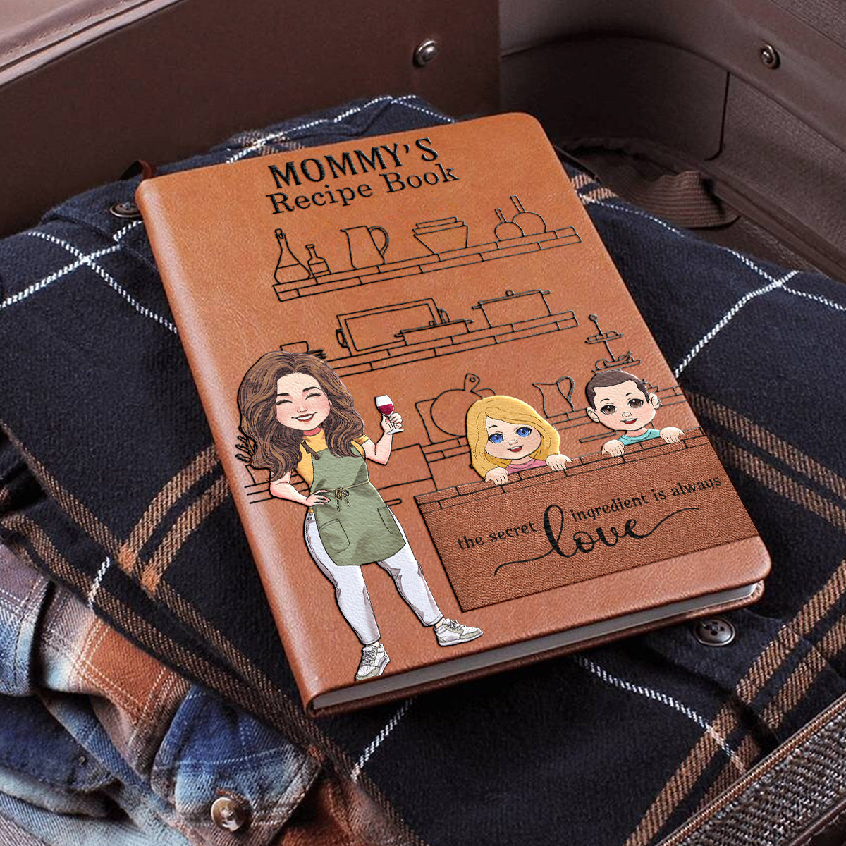 Mom's/ Grandma's/ Alice's... Recipe Book - Personalized Mother Leather Journal