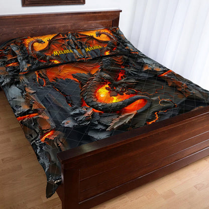 Love Dragons - Personalized Dragon Quilt Set
