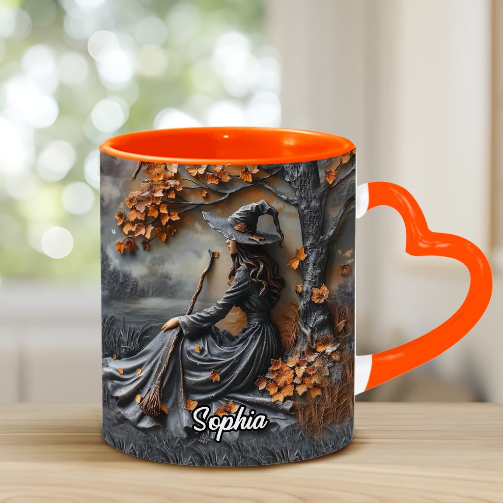 Beautiful Witch - Personalized Witch Heart Handle Mug