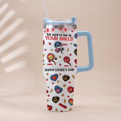 Happy Father's Day - Personalized Marvelous Universe Tumbler With Handle
