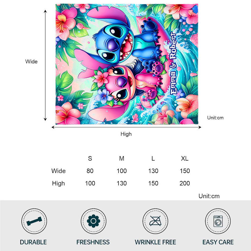 Lovely Couple - Personalized Ohana Blanket