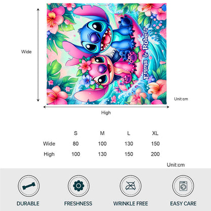 Lovely Couple - Personalized Ohana Blanket