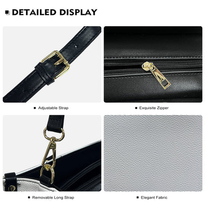 Beautiful Witch & Her Black Cat - Personalized Witch Leather Handbag