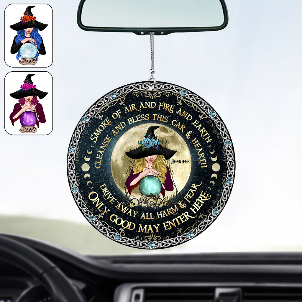 Smoke Of Air And Fire And Earth - Personalized Witch Car Ornament