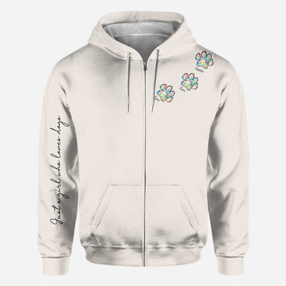 Just A Girl Who Loves Dogs Cats - Personalized Dog All Over Shirt