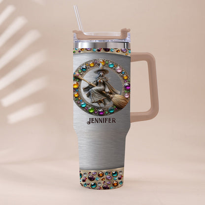 Beautiful Witch - Personalized Witch Tumbler With Handle