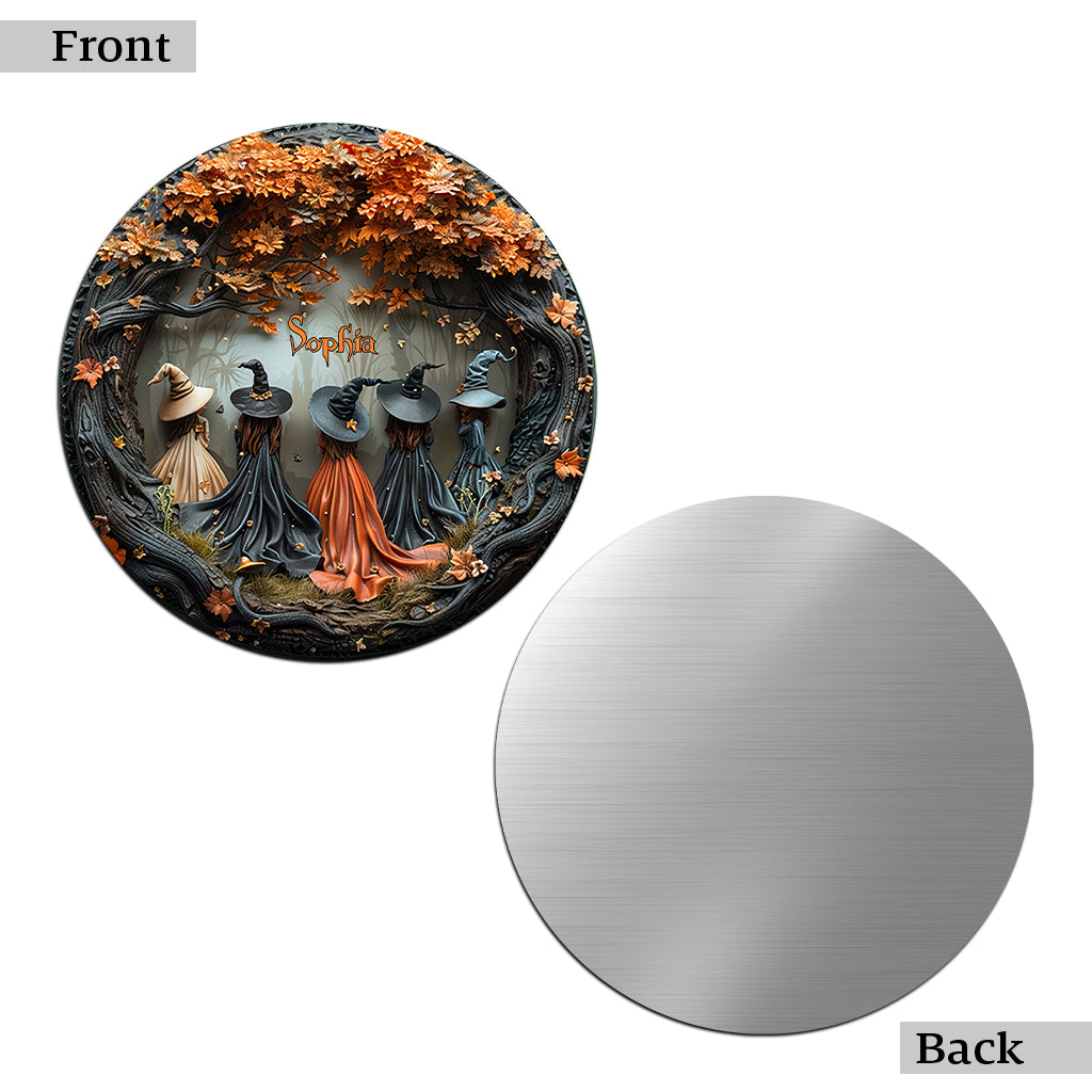 Beautiful Witches - Personalized Witch Round Metal Sign