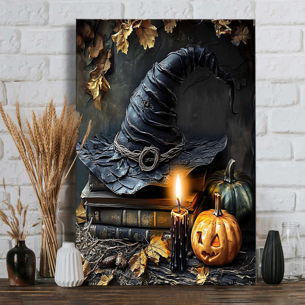 A Witch's Autumn Ritual - Witch Canvas And Poster