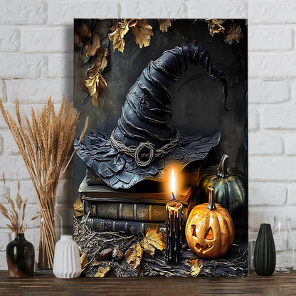 A Witch's Autumn Ritual - Witch Canvas And Poster