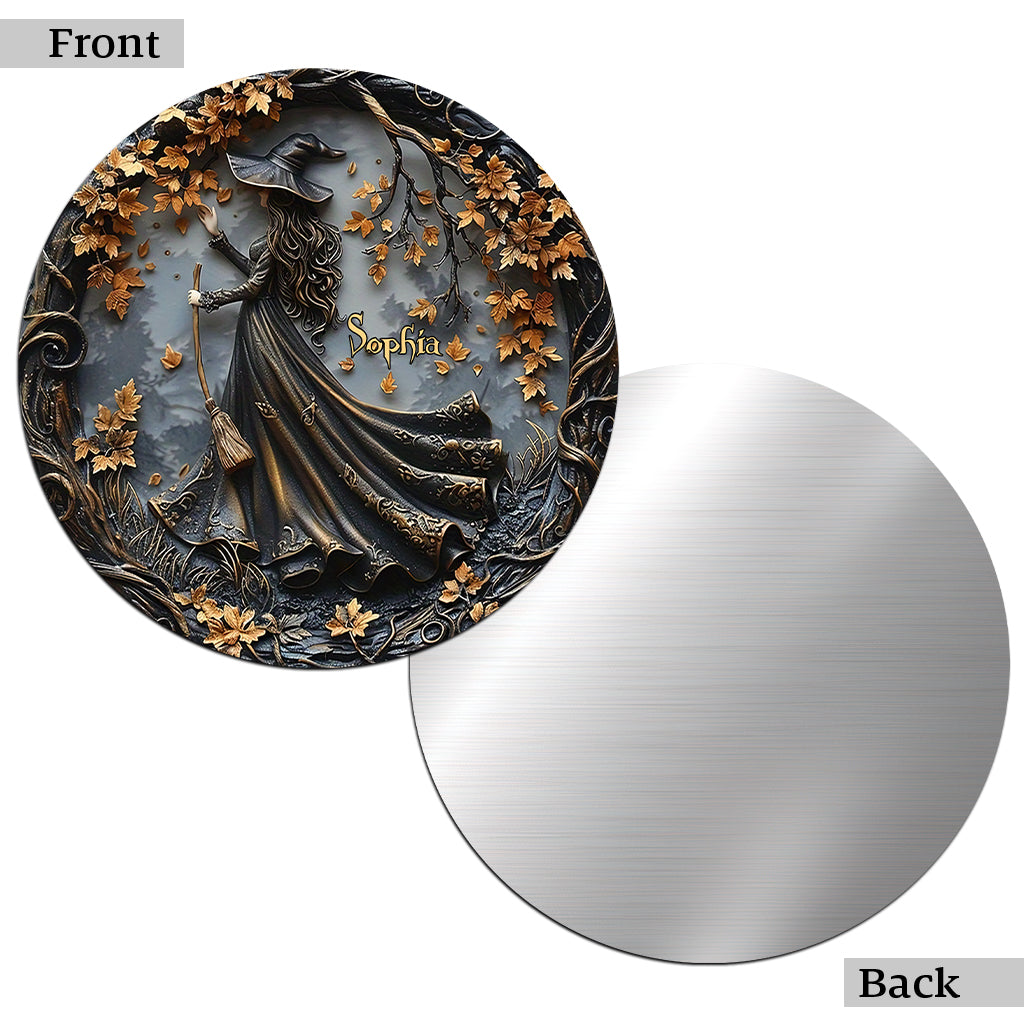 Beautiful Witch - Personalized Witch Cut Metal Sign