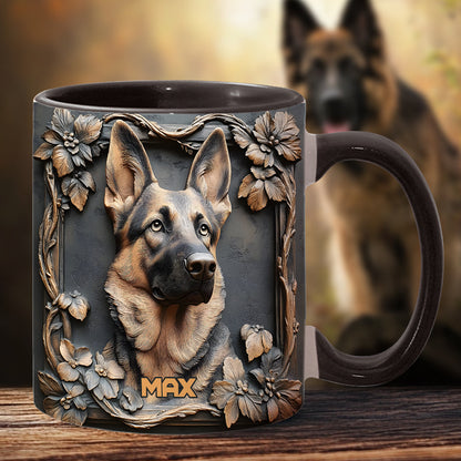 Strong German Shepherd - Personalized Dog Accent Mug