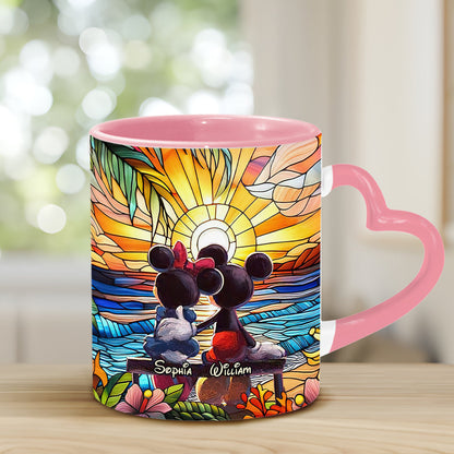 You And Me We Got This - Personalized Mouse Heart Handle Mug