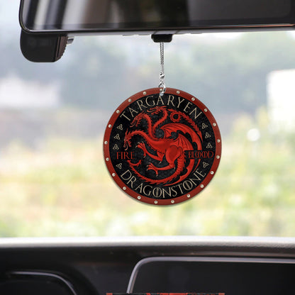 The Song Of Ice And Fire - Personalized Thrones Game Car Ornament