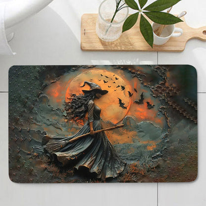 Beautiful Witch Witch Bathroom Curtain & Mats Set
