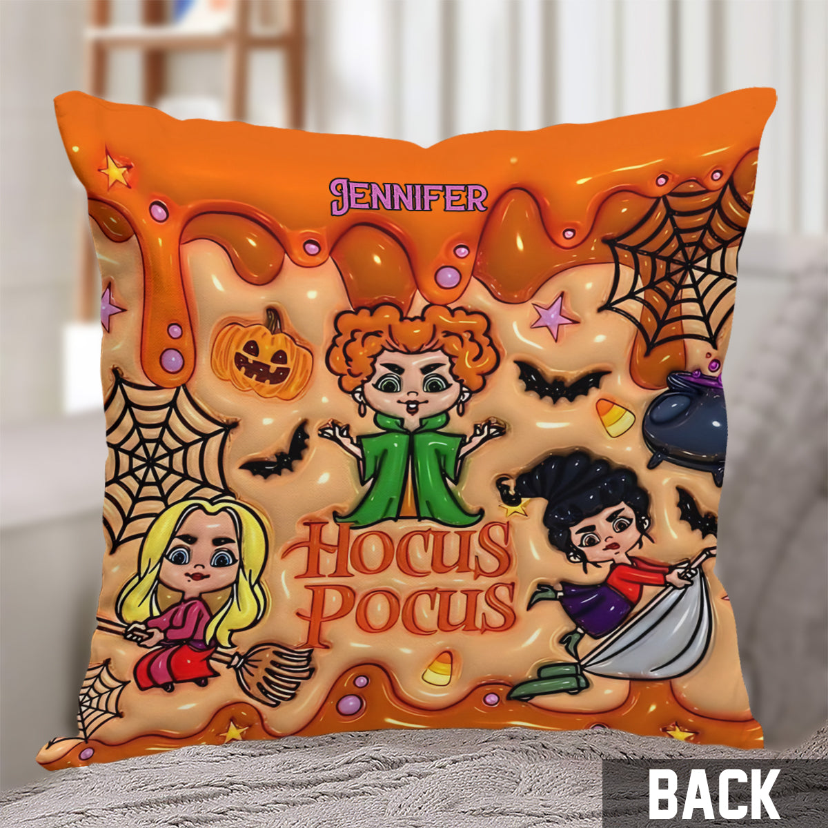 Sisters - Personalized Three Witches Throw Pillow