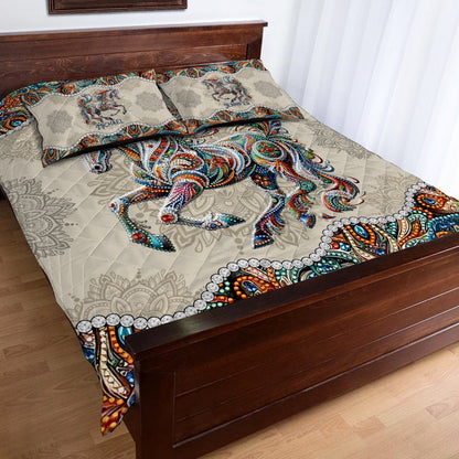 Beautiful Horse - Personalized Horse Quilt Set