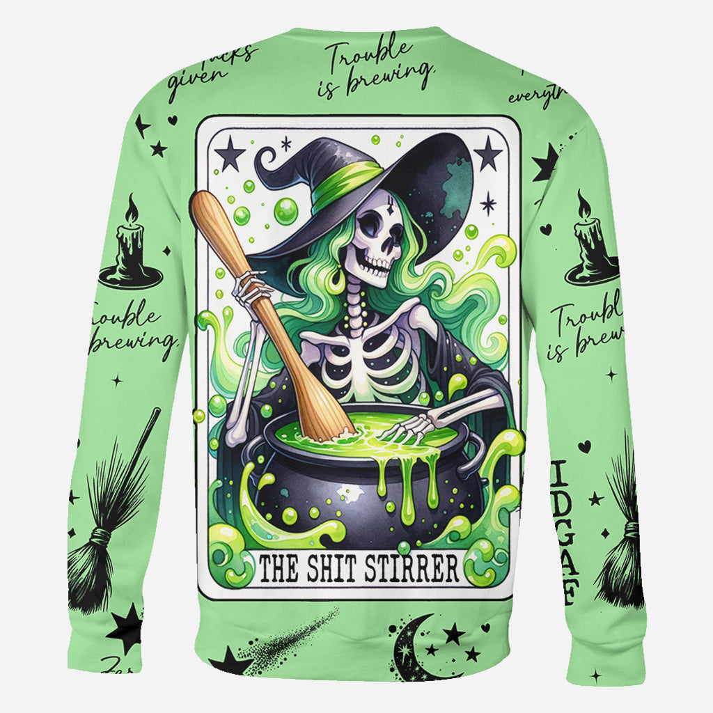 The Shit Stirrer - Personalized Witch All Over Shirt