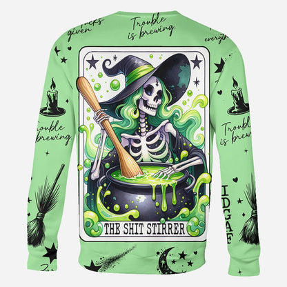 The Shit Stirrer - Personalized Witch All Over Shirt