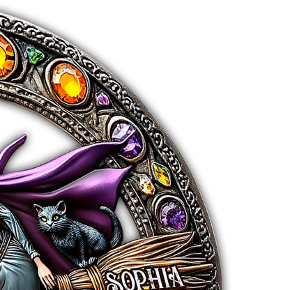 Beautiful Witch - Personalized Witch Cut Metal Sign