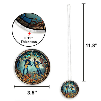 You & Me And The Sea - Personalized Scuba Diving Car Ornament