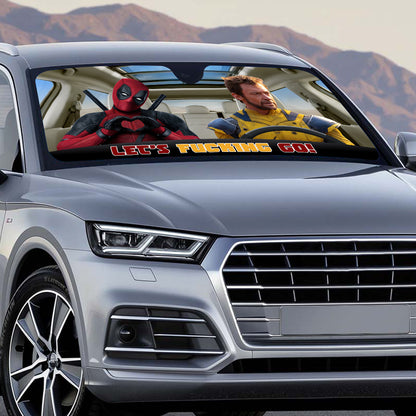 Let's Fucking Go - The Psychopath Car Sunshade