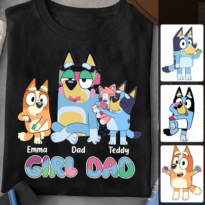 Girl Dad - Personalized Father T-shirt And Hoodie