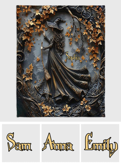Beautiful Witch - Personalized Witch Blanket