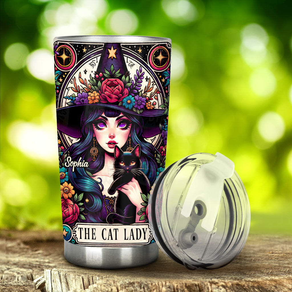 The Cat Lady - Personalized Witch Tumbler