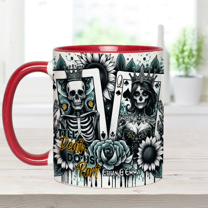 Till Death Do Us Part - Personalized Skull Accent Mug