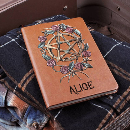 Mystical Witch Ancient Roses - Personalized Witch Leather Journal