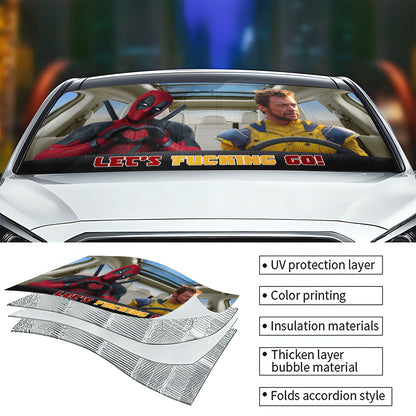 Let's Fucking Go - The Psychopath Car Sunshade