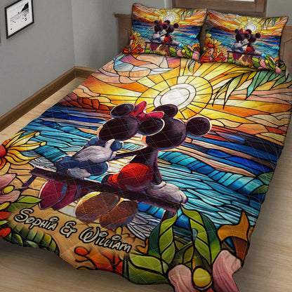 Romantic Sunset - Personalized Mouse Quilt Set