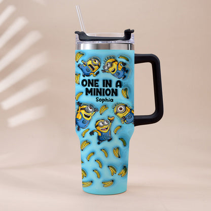 One In A Minion - Personalized Tumbler With Handle