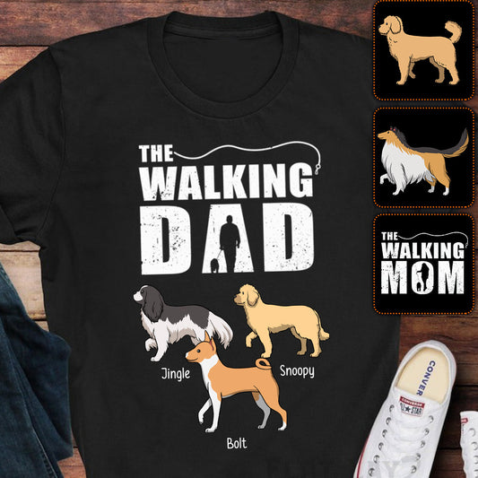 The Walking Dad - Personalized Dog T-shirt And Hoodie