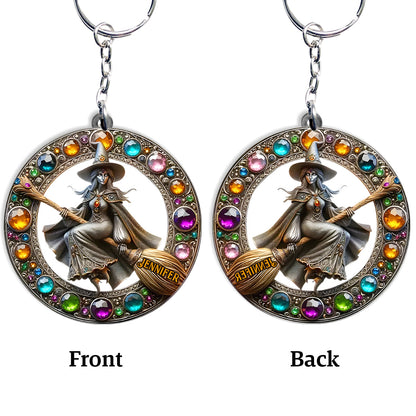 Beautiful Witch - Personalized Witch Keychain