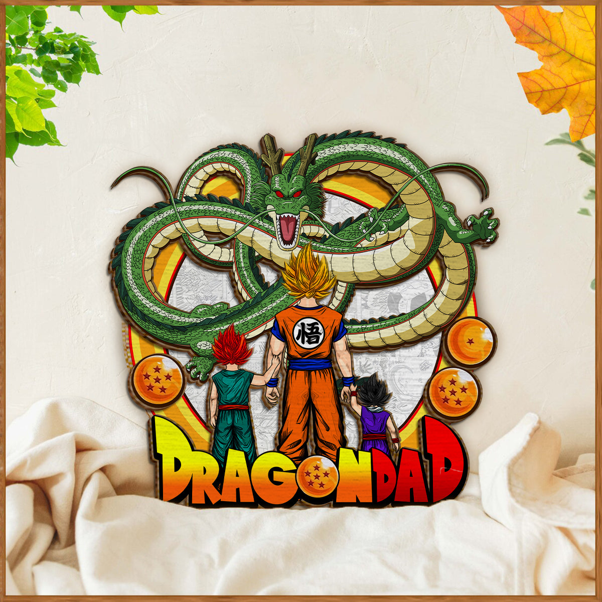 Dragon Dad - Personalized Father 2 Layered Wood Sign / Wood Plaque