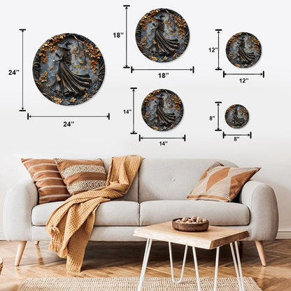 Beautiful Witch - Personalized Witch Cut Metal Sign