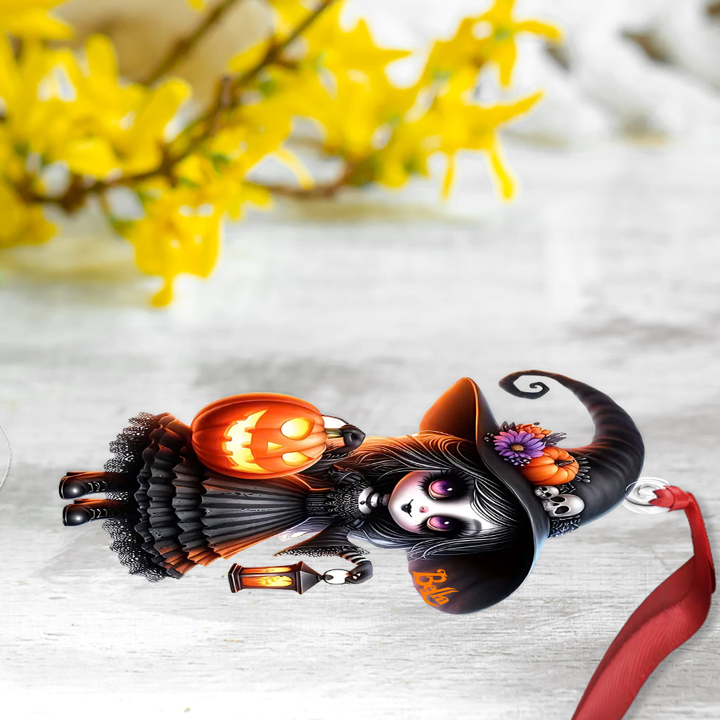 Little Witch - Personalized Witch Custom Shaped Ornament