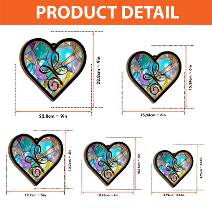 Unconditional Love - Personalized Family 2 Layered Window Hanging Suncatcher