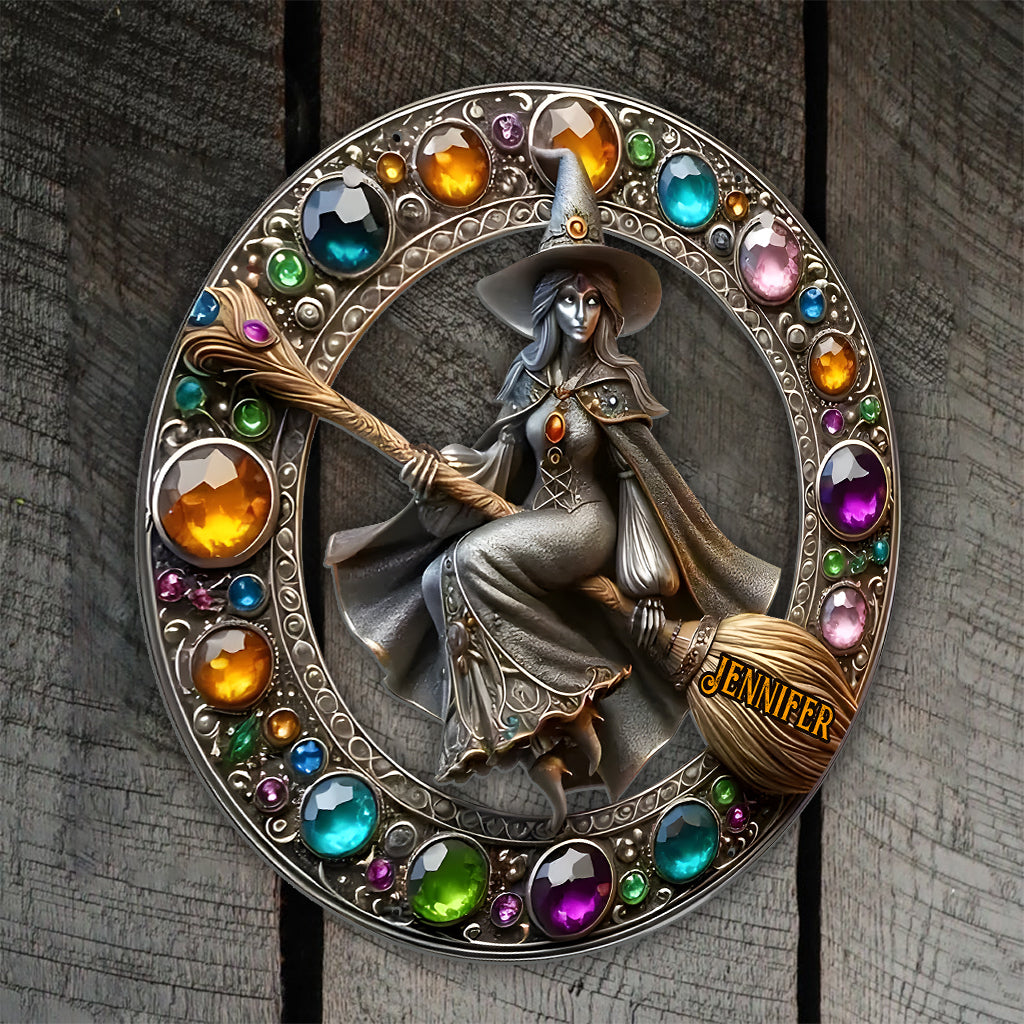 Beautiful Witch - Personalized Witch Cut Metal Sign