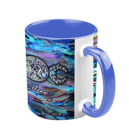 Triple Moon Beautiful Magick - Personalized Witch Accent Mug