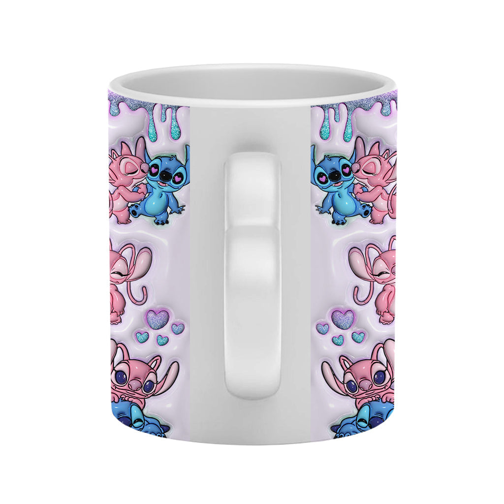 Ohana Means Family - Personalized Ohana Heart Handle Mug