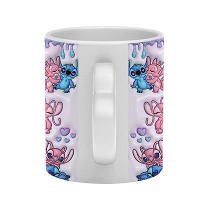 Ohana Means Family - Personalized Ohana Heart Handle Mug