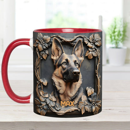 Strong German Shepherd - Personalized Dog Accent Mug
