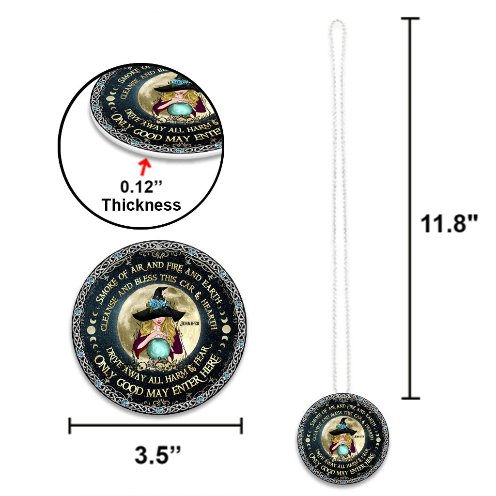 Smoke Of Air And Fire And Earth - Personalized Witch Car Ornament