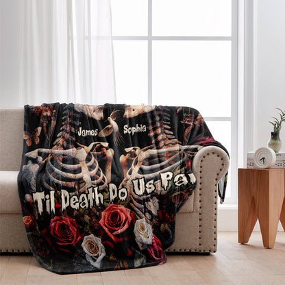 Til Death Do Us Part - Personalized Skull Blanket