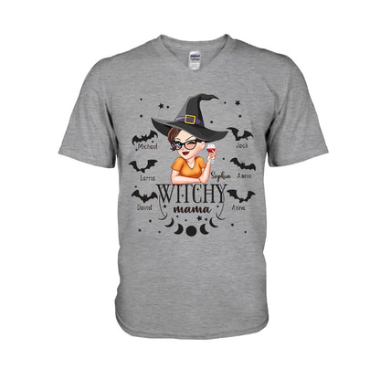Witchy Mama Grandma - Personalized Witch T-shirt And Hoodie