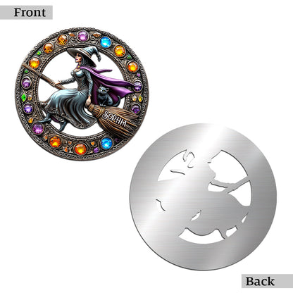 Beautiful Witch - Personalized Witch Cut Metal Sign