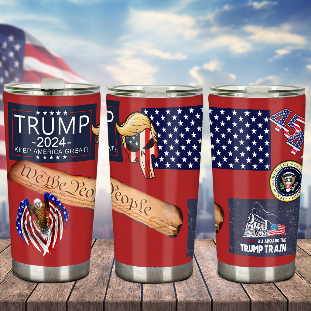 All Aboard The Trump Train MAGA 2024 We The People - Tumbler